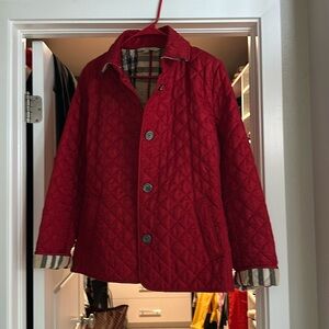 Burberry red quilted jacket 
XL